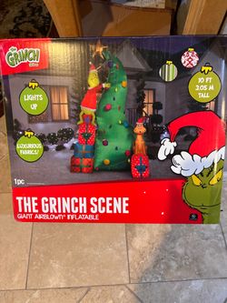 The Grinch Scene 10 Ft Giant Airblown Inflatable