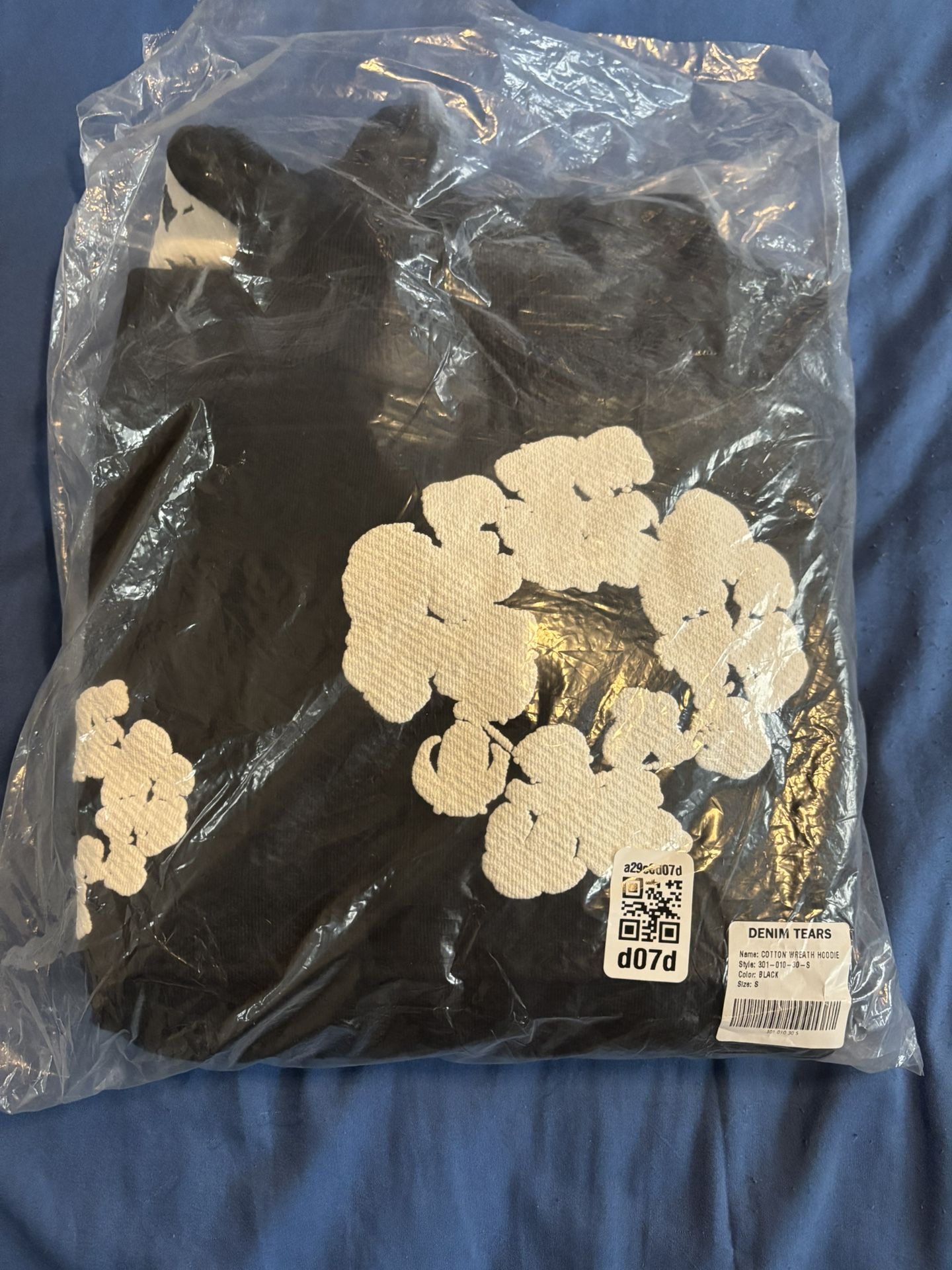 Denim Tears Cotton Wreath Hoodie (Black, Size S)