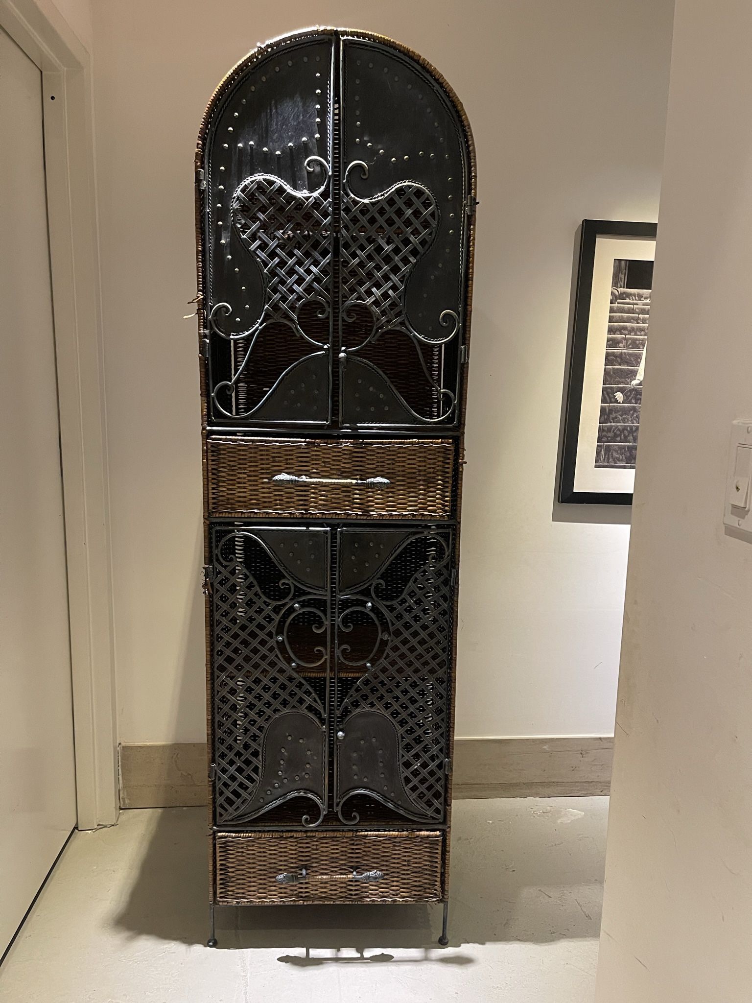 vintage linen cabinet