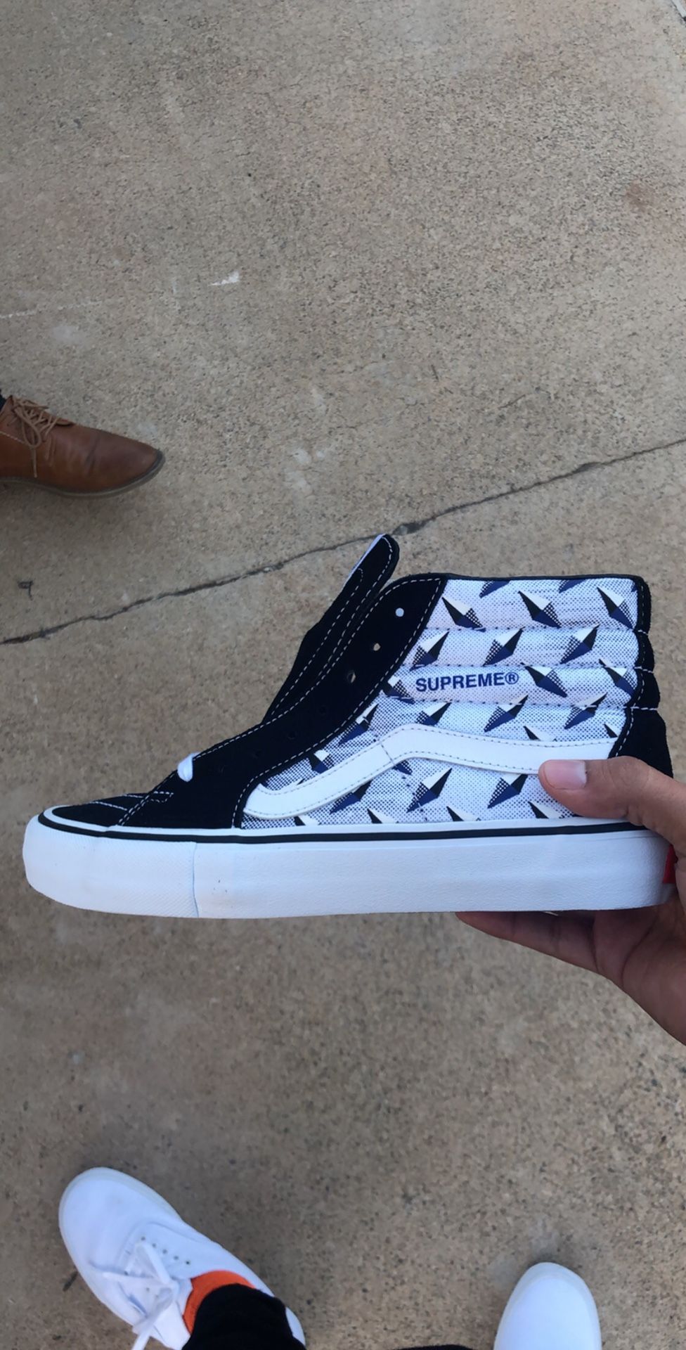 Supreme sk8 hi diamond plate vans