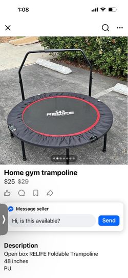 RELIFE Mini Fitness Trampoline with Handlebar