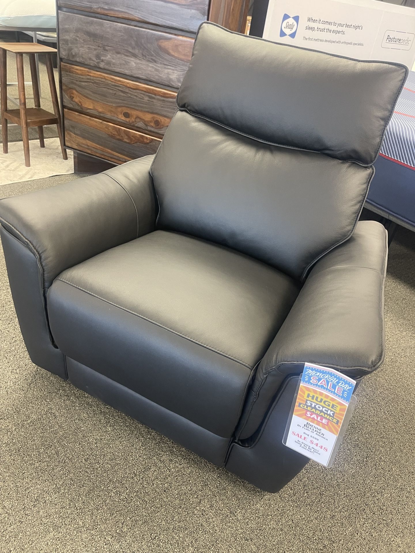 Black Recliner - New