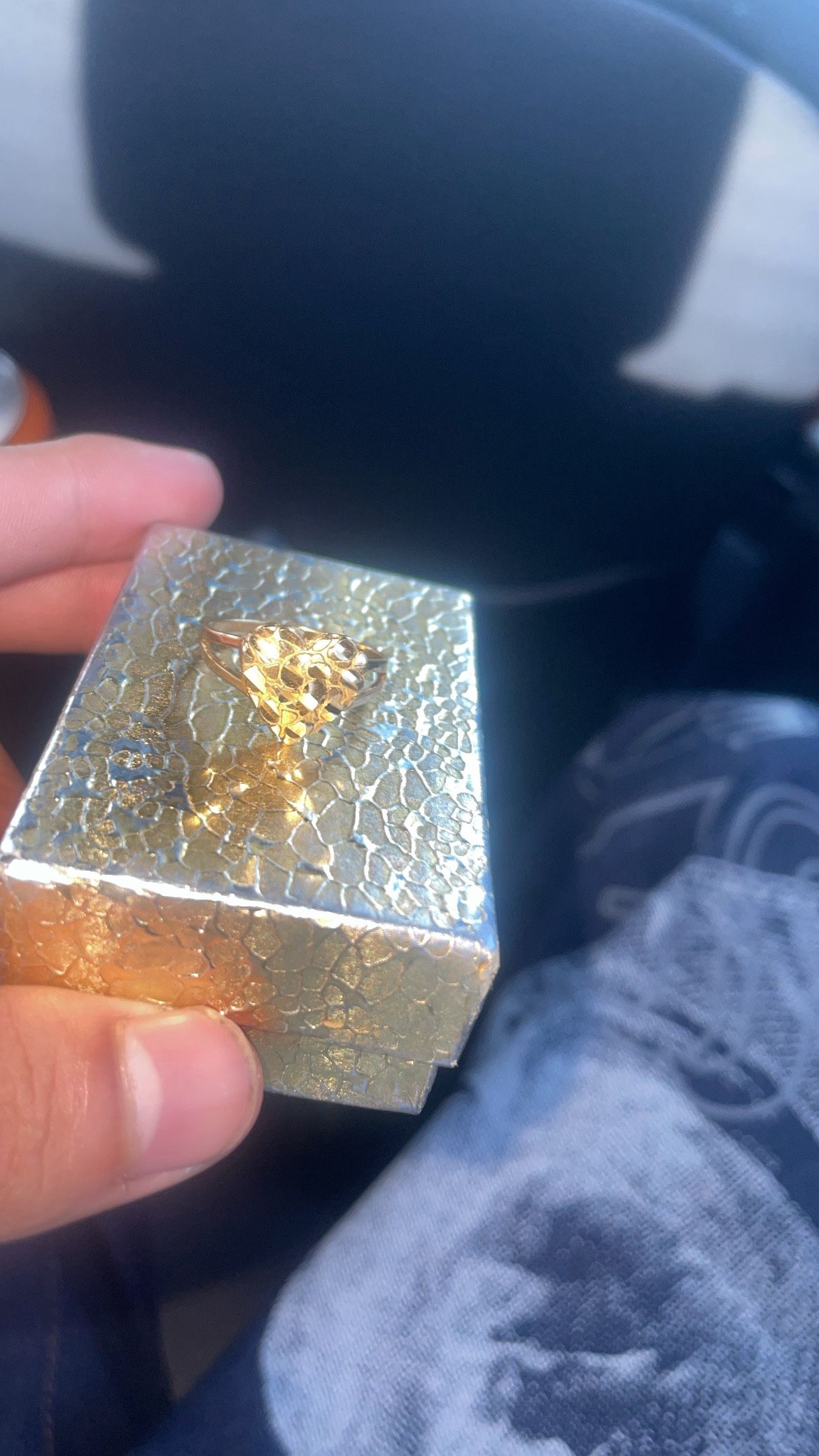 Nugget Heart (M) Ring 10k