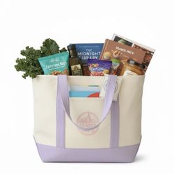 Trader Joe’s Lavender Canvas Tote Bag–Large Reusable Market Bag – Limited Color 