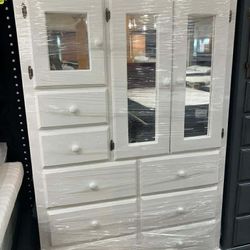 Tall Large White Pine Closet 