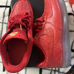 Air Force 1 Red Ostrich