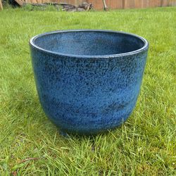 Blue Ceramic Garden Planter Pot