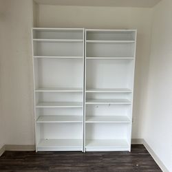 2 IKEA bookcases white 