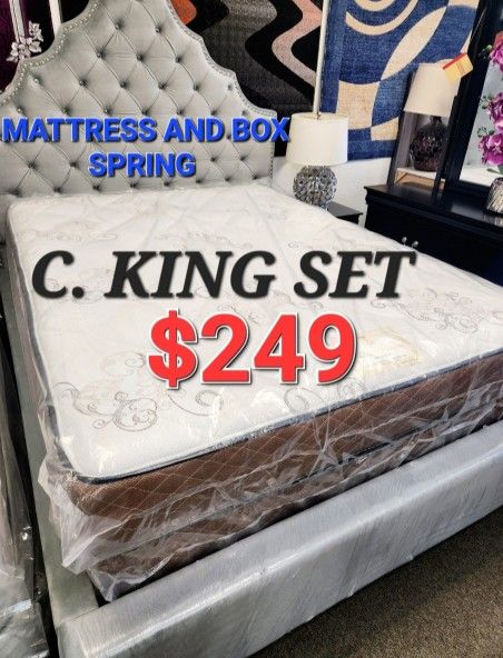 CALIFORNIA KING SET  ===》 $249 __ MATTRESS AND BOX SPRING