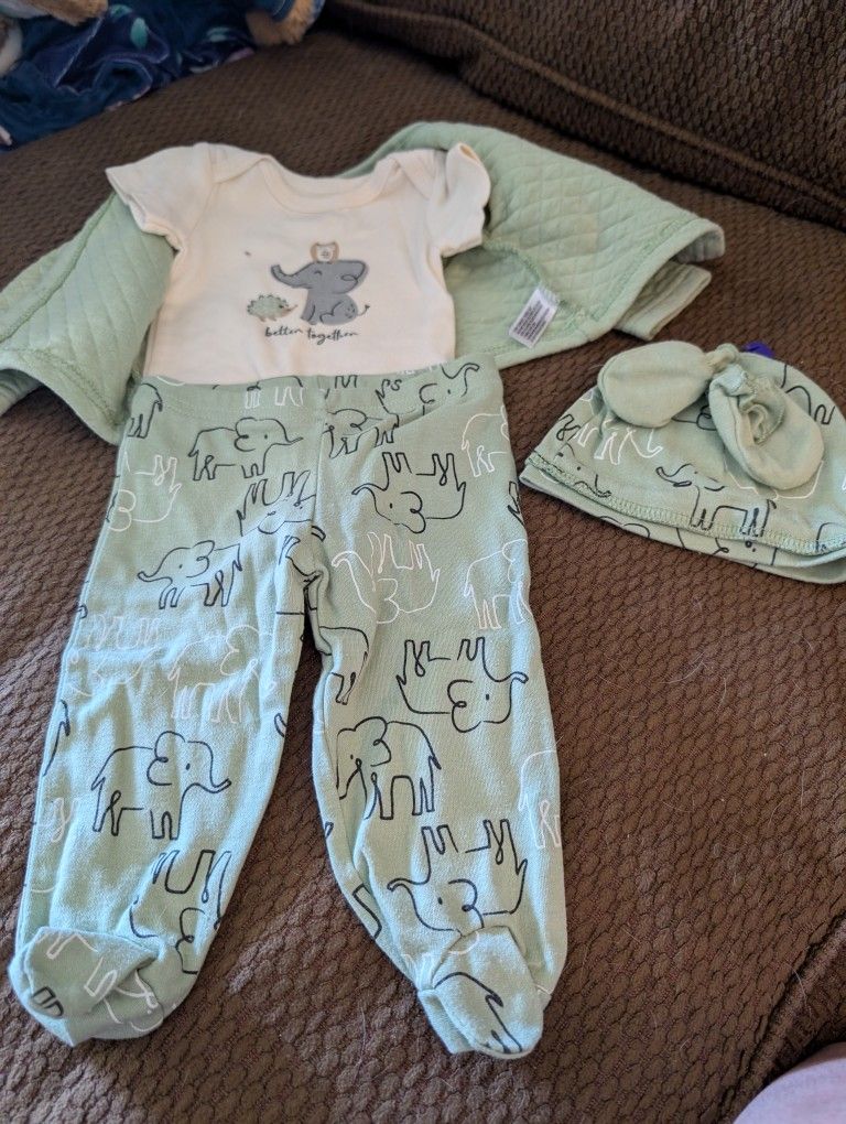 5 Piece Infant elephant outfit