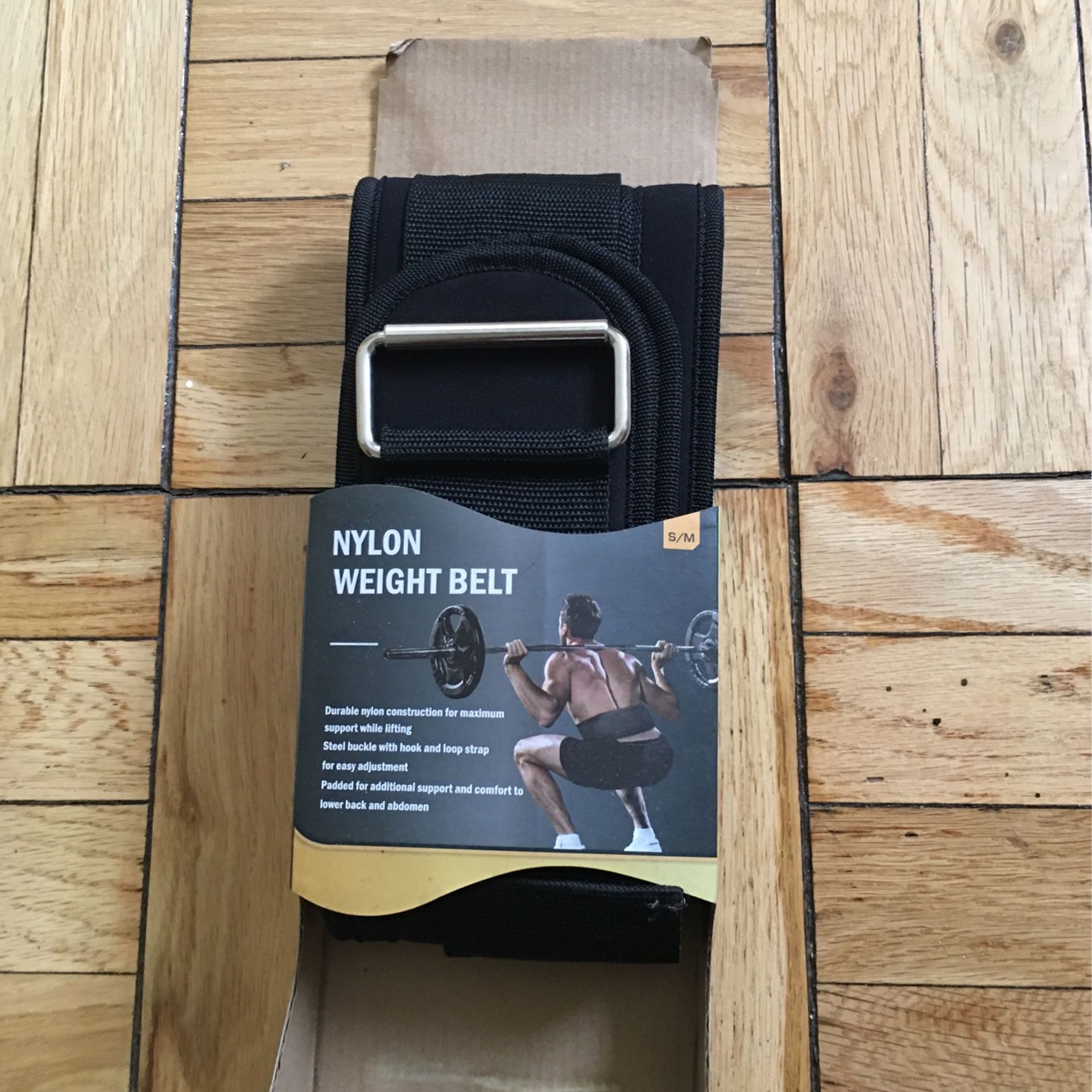 Belt Nylon Weight Belt / Padded Comfort Lower Back & Abdomen Support!