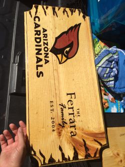 Custom wood burnt signs