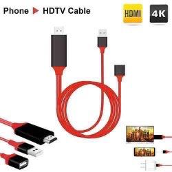 HDMI Cable CORD Phone to TV HDTV Adapter for iPhone iPad Android Samsung Type C
