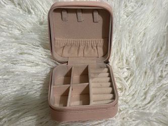 Pink Travel Jewelry Organizer Case
