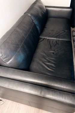 Black Leather Sofa