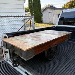 Rolling Railroad Barn Wood Coffee Table