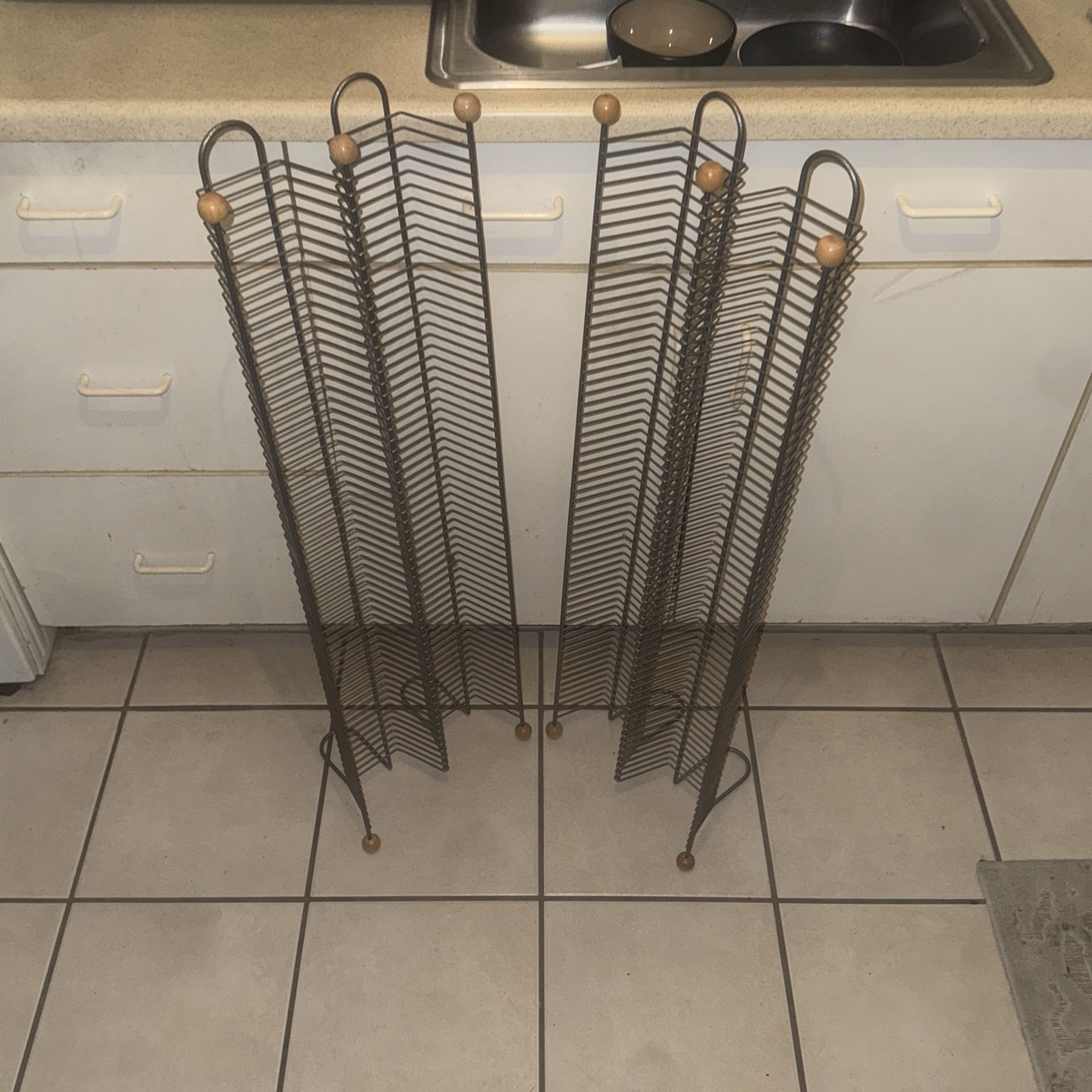 **Metal CD Tower Racks** Set Of 2 (120 Discs Each)