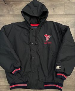 Vintage Starter UNLV Runnin' Rebels Puffer Jacket large Black Las Vegas 90s