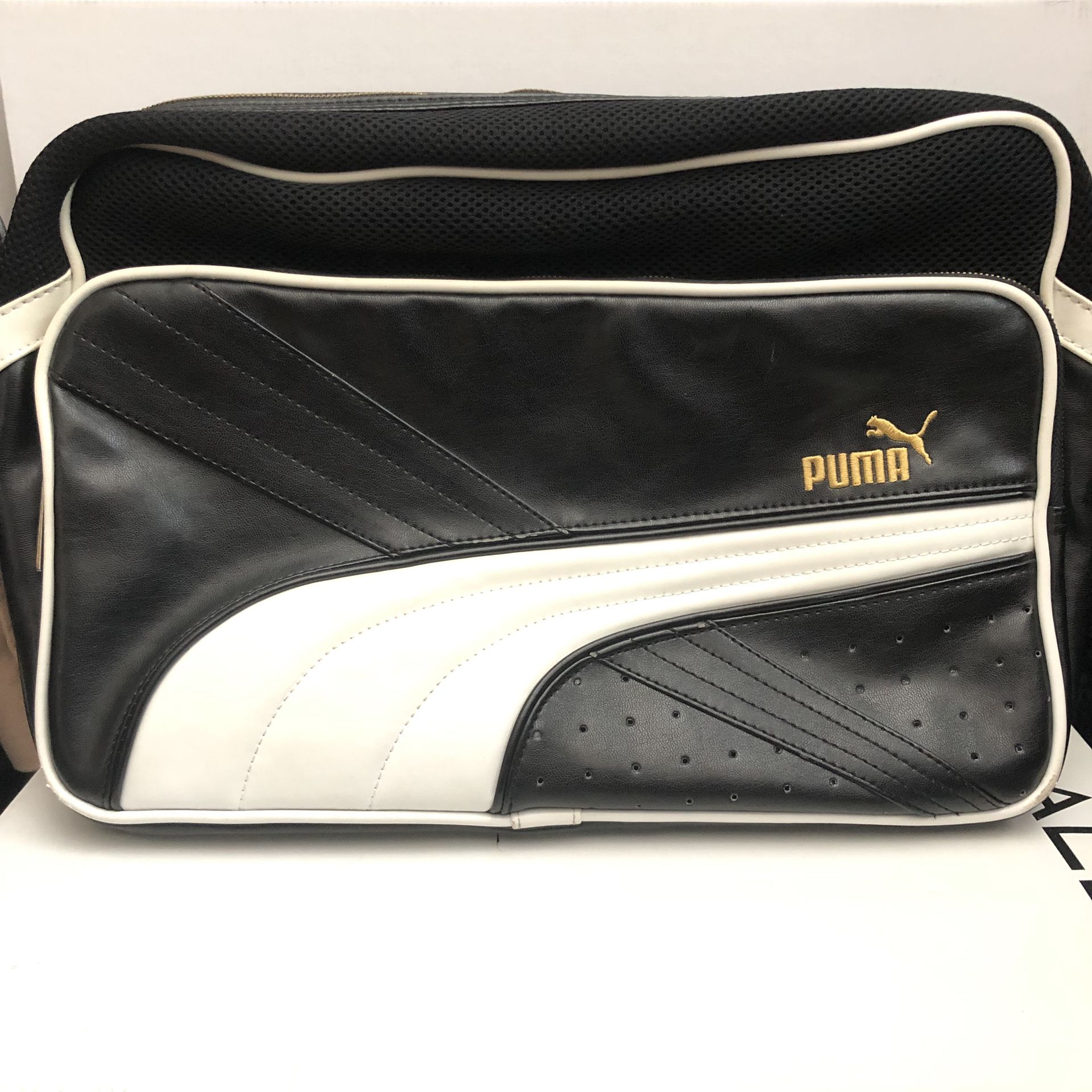 Puma Leather Messenger Bag.
