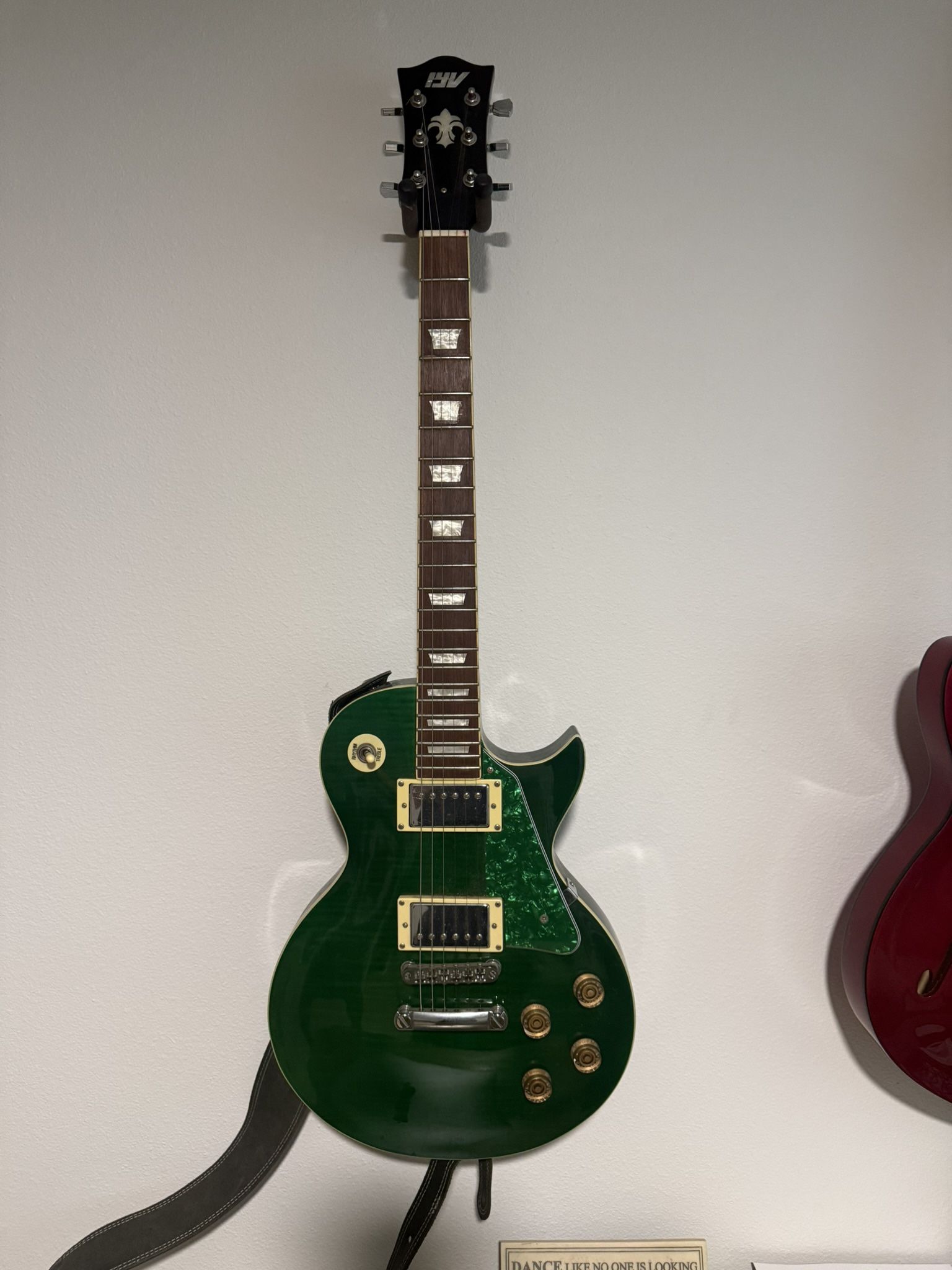 Custom IYV,  w/ Pick Guard, Leather Gigstrap, and hard case (Like New)