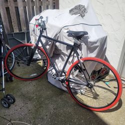 Kent 700c Thruster Fixie Men’s Bike, Black/Red