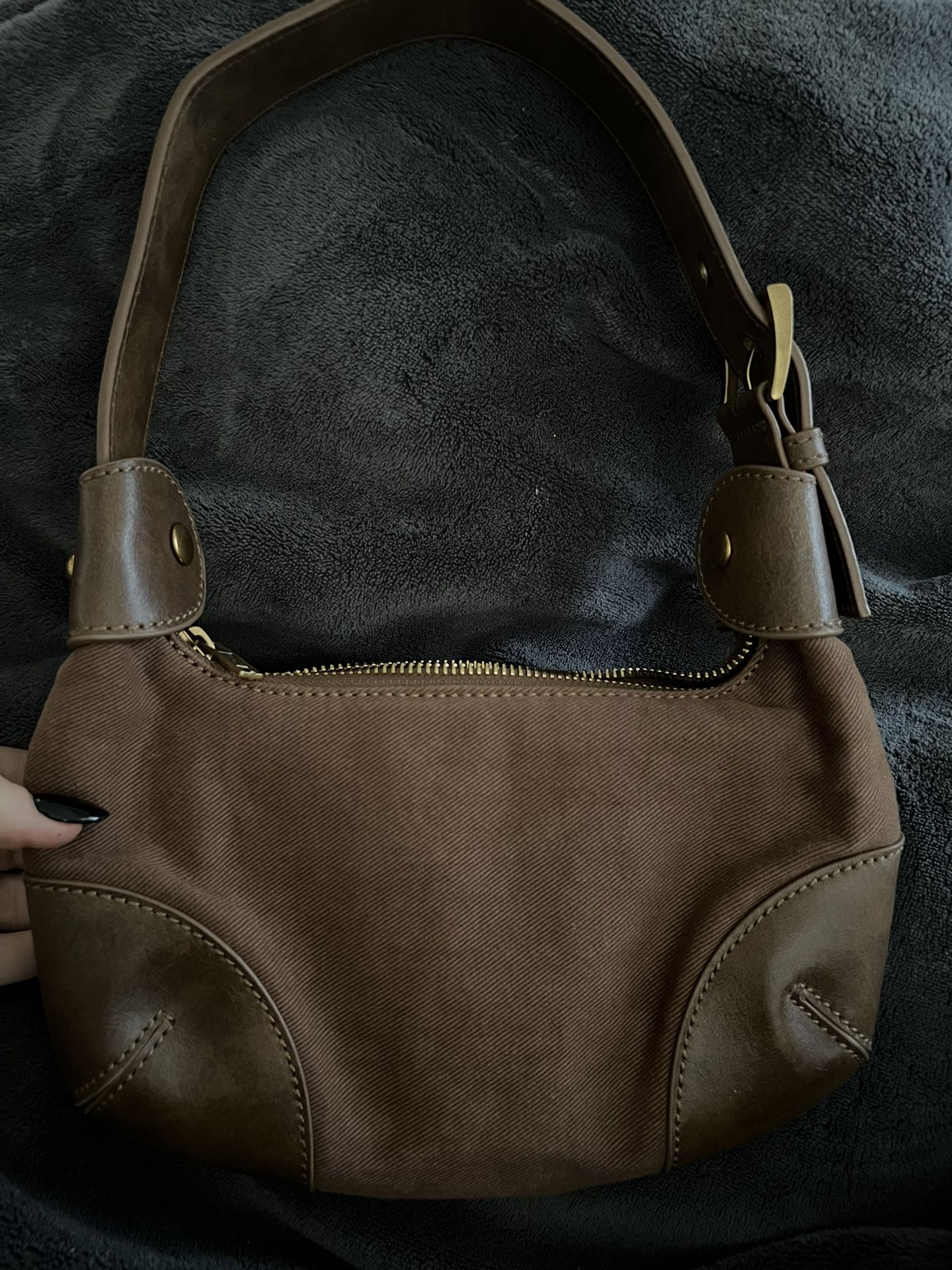 John Galt Brown Shoulder Bag