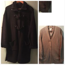 Women’s knit wool sweaters both new