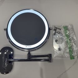Rechargeable Light-Up Mounted Makeup Mirror