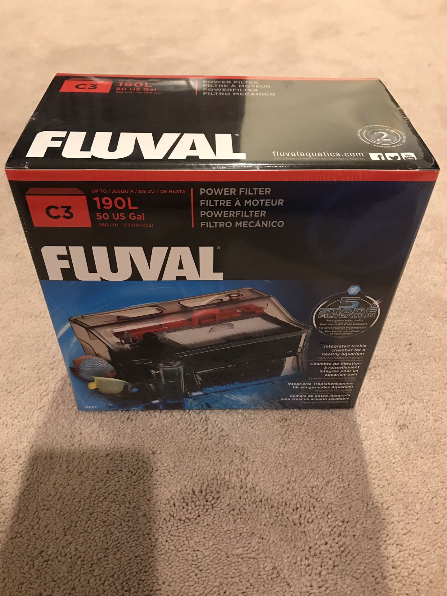 Fluval C3 Power Filter Aquarium HOB (Brand New!)