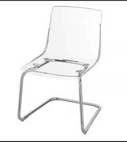 Tobias clear chrome plated chair -Barely Used-