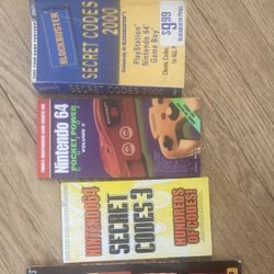 Nintendo 64 game boy and PlayStation secret code books