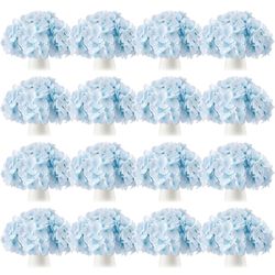 Tigeen 150 Pcs Hydrangea Artificial Flowers Bulk 7.48 Inch Artificial Hydrangeas with Removable Stems Faux Flowers Wedding Decor for Home Garden Party