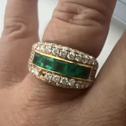 Diamonds And Emeralds Ring