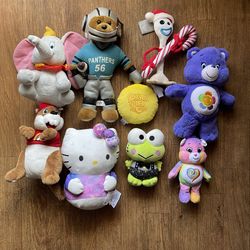 Lot of Plush / Plushies Lot of 9 Pieces