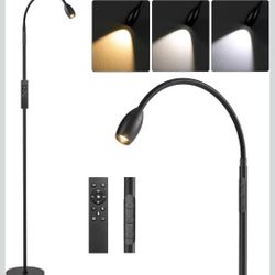Reading Floor Lamp, 72" Tall LED Lamp with Flexible Gooseneck, Dimmable Zoomable Spotlight, Adjustable Color Beam Standing Lamp, Touch & Remote Contro