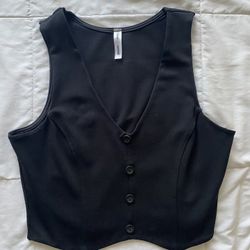 Cropped Button Up Top