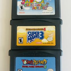 Nintendo Gameboy Advance GBA Super Mario Games