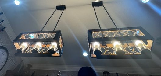 Industrial Farmhouse Pendant Light Fixtures – Set of 2