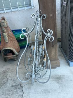 Chandelier in silver color 44”x 21”