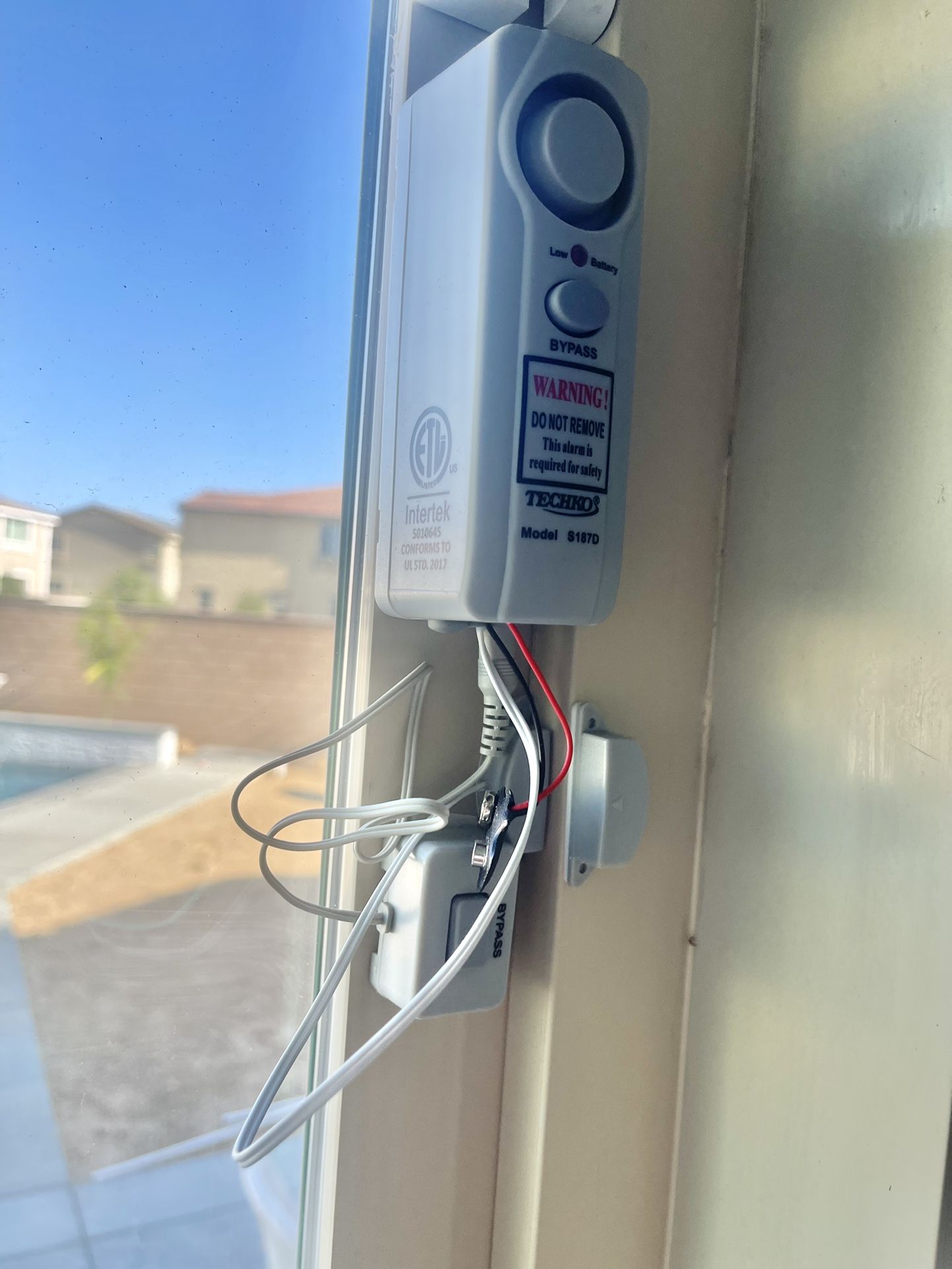 Techko Sliding Glass Door Alarm Pool Sensor