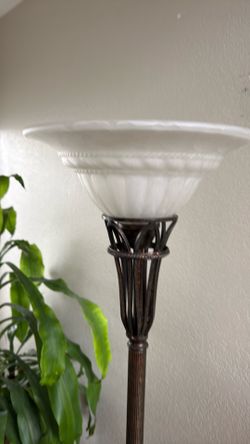 Art Deco Tall Glass Lamp