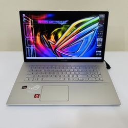 ASUS Gaming  LAPTOP 8 Core Ryzen 7 @2,3GHz. GPU RADEON VEGA 2G. 12G DDR4, 256G M2 NVme. 17” Screen, WIFI, Bluetooth, USB3, C-Port. HDMI. Camera, Win11