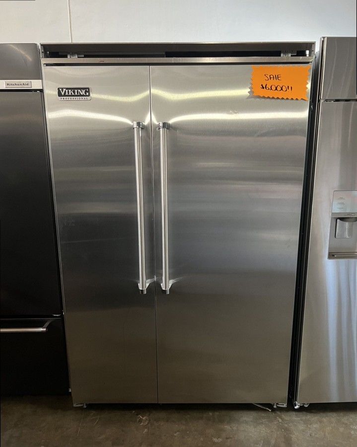 Viking Stainless Steel Built In Refrigerator