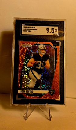 2024 Panini Prizm - Rookies Brock Bowers #315 Disco Prizm (RC) SGC 9.5