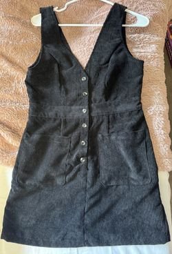 SHEIN Black Corduroy Dress-Size Small (US 4 / EU 36)
