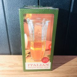 Vintage Measuring Cup Italian Green Glass - Cups, Ounces & Milliliter w/Org. Box