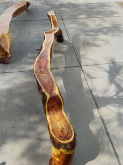 Mesquite log bench