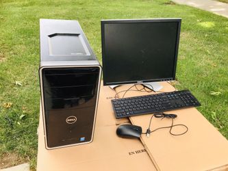 Dell desk top with monitor , key board and mouse