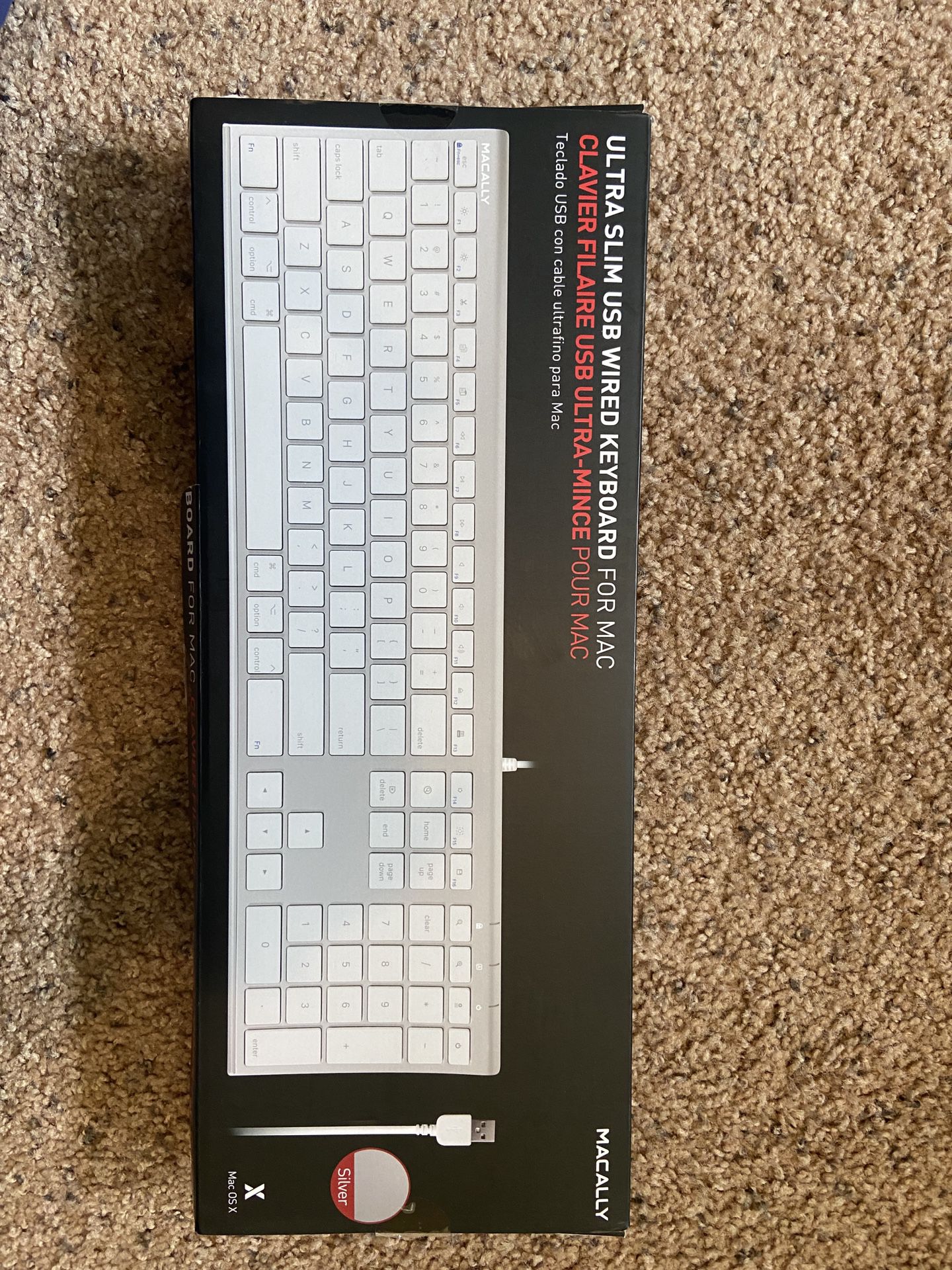 Macally Ultra SlimUSB Wired Keyboard 