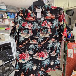 Men's Christmas aloha shirts Size SM